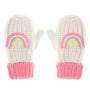 Disco Rainbow Knitted Mittens