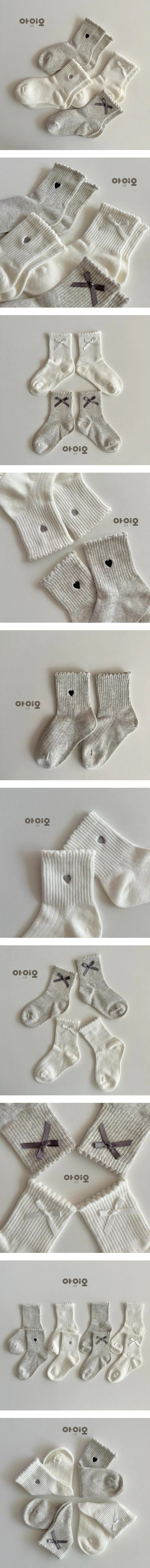 Little Foxx – Heart Ribbon Socks Set