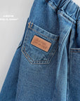 Little Foxx – Side Pleats Wide Denim Pants