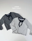Little Foxx – Ribbon Strap Striped Tee