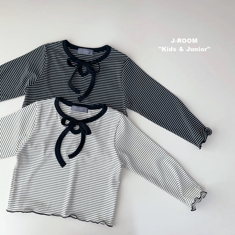 Little Foxx – Ribbon Strap Striped Tee