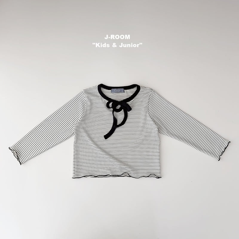 Little Foxx – Ribbon Strap Striped Tee