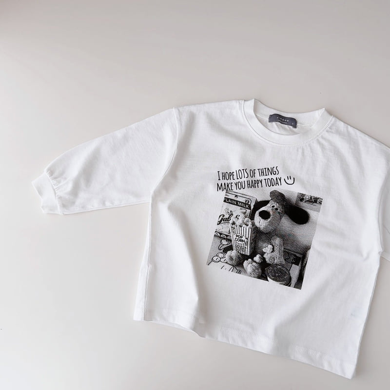 Little Foxx – Popcorn Black and White Printed Tee
