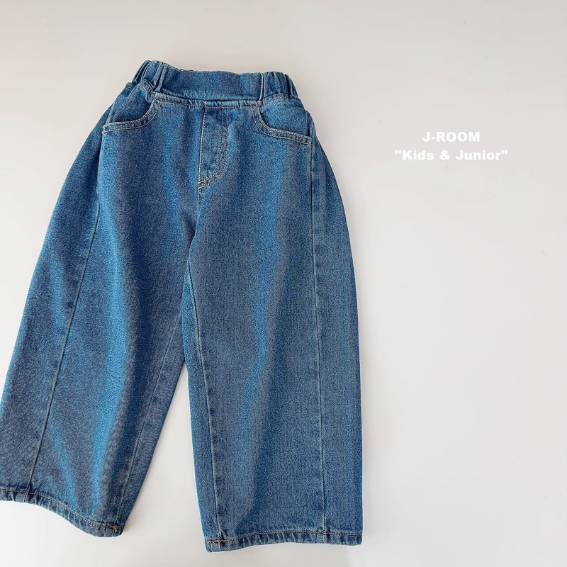 Little Foxx – Side Pleats Wide Denim Pants