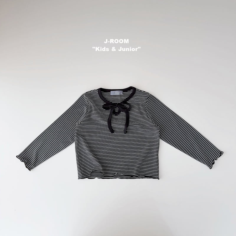 Little Foxx – Ribbon Strap Striped Tee