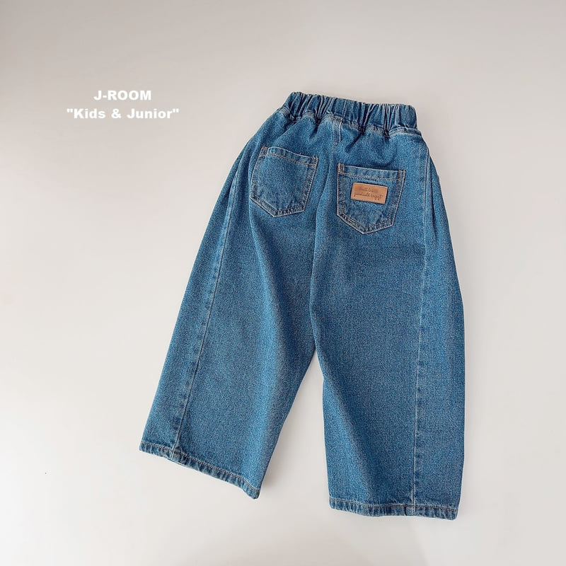 Little Foxx – Side Pleats Wide Denim Pants