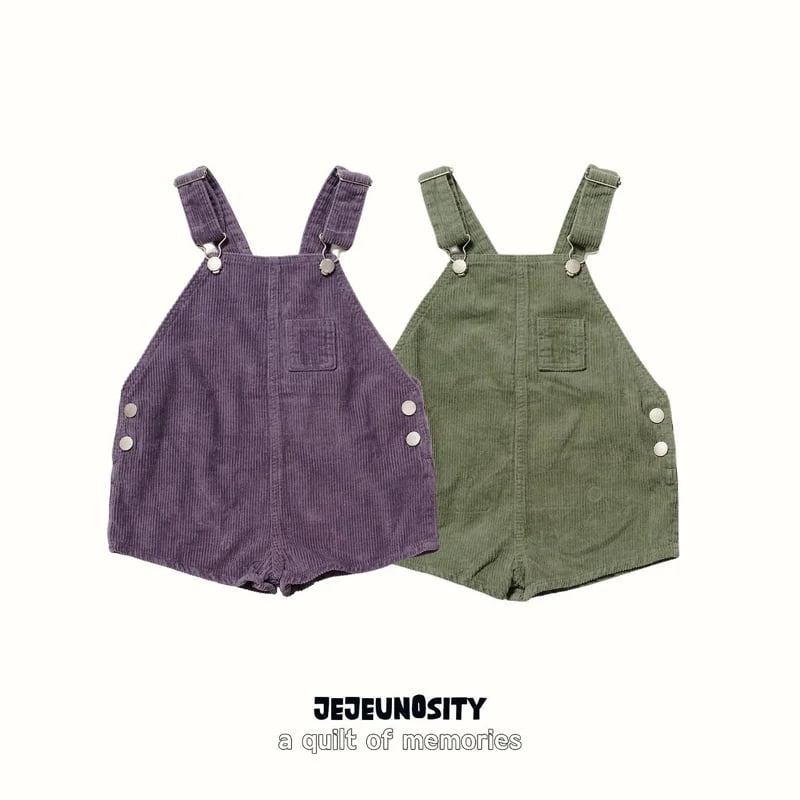 Little Foxx – Golden Berry Short Overalls