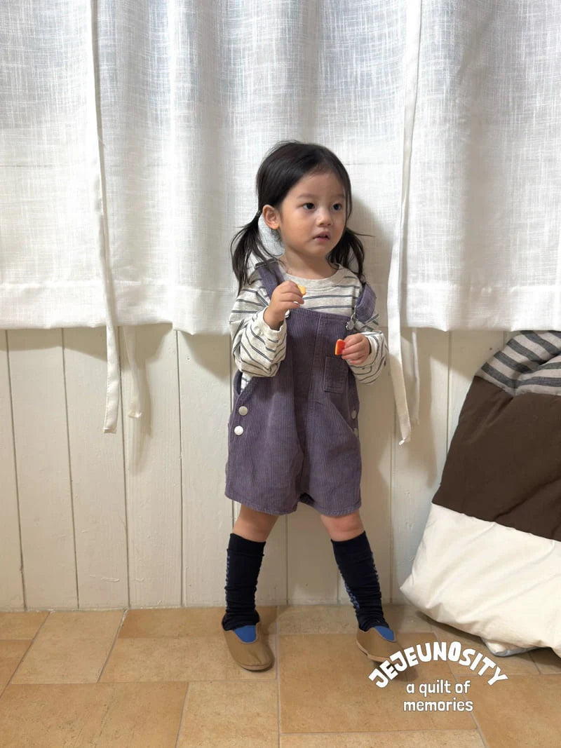 Little Foxx – Golden Berry Short Overalls