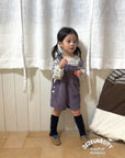 Little Foxx – Golden Berry Short Overalls
