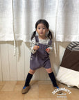 Little Foxx – Golden Berry Short Overalls