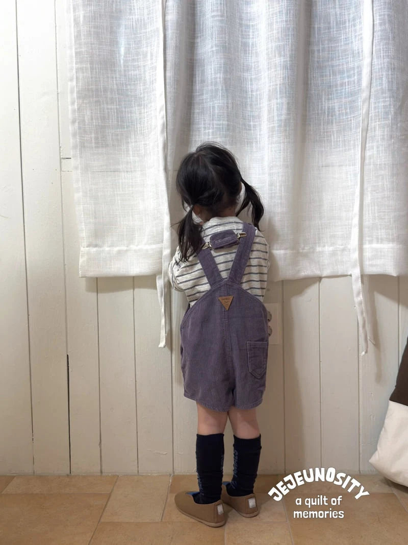 Little Foxx – Golden Berry Short Overalls