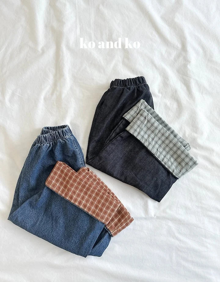 Little Foxx – Check Duri Denim Pants