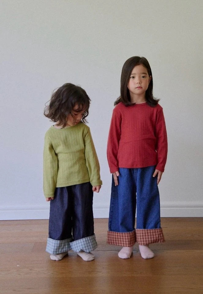 Little Foxx – Check Duri Denim Pants