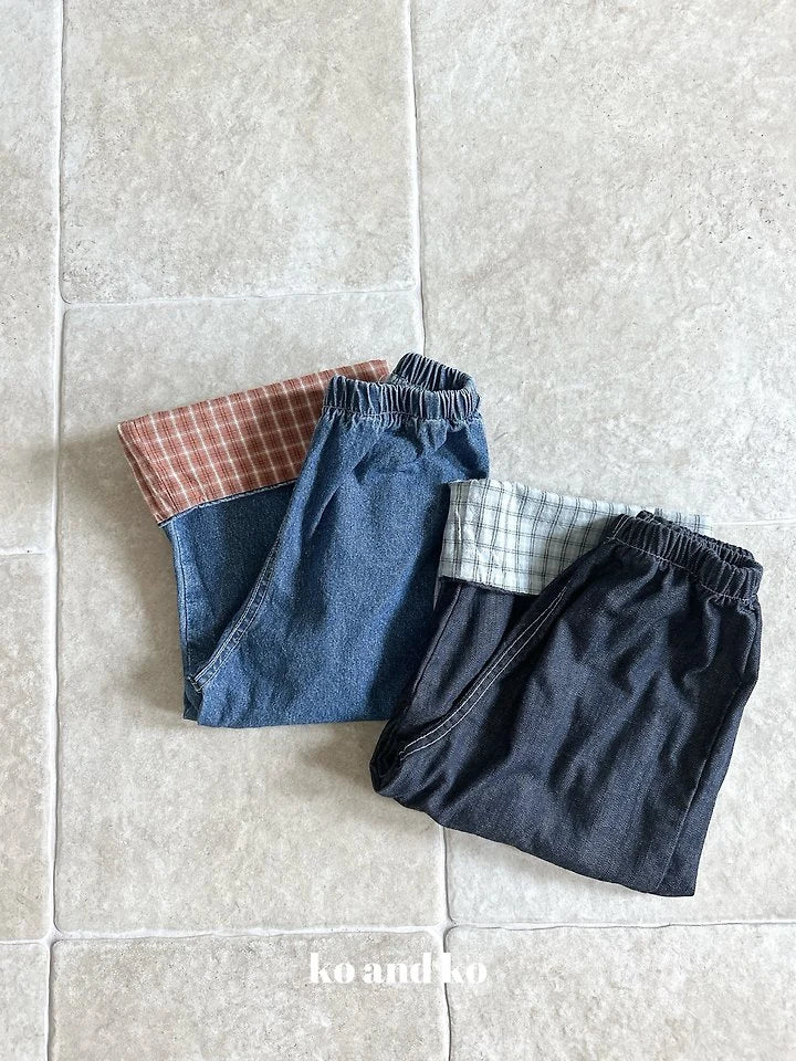 Little Foxx – Check Duri Denim Pants