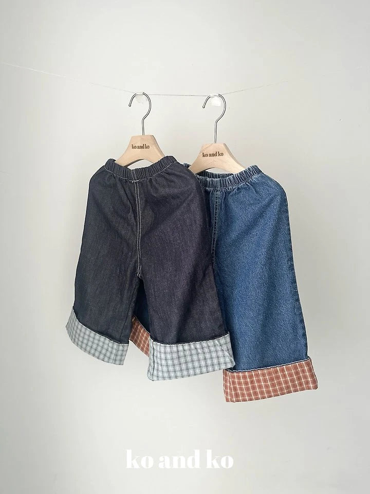 Little Foxx – Check Duri Denim Pants