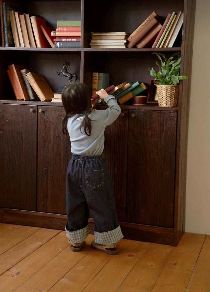 Little Foxx – Check Duri Denim Pants