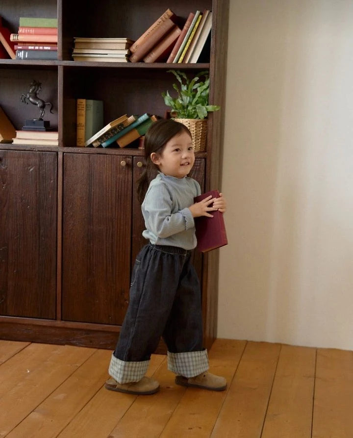 Little Foxx – Check Duri Denim Pants