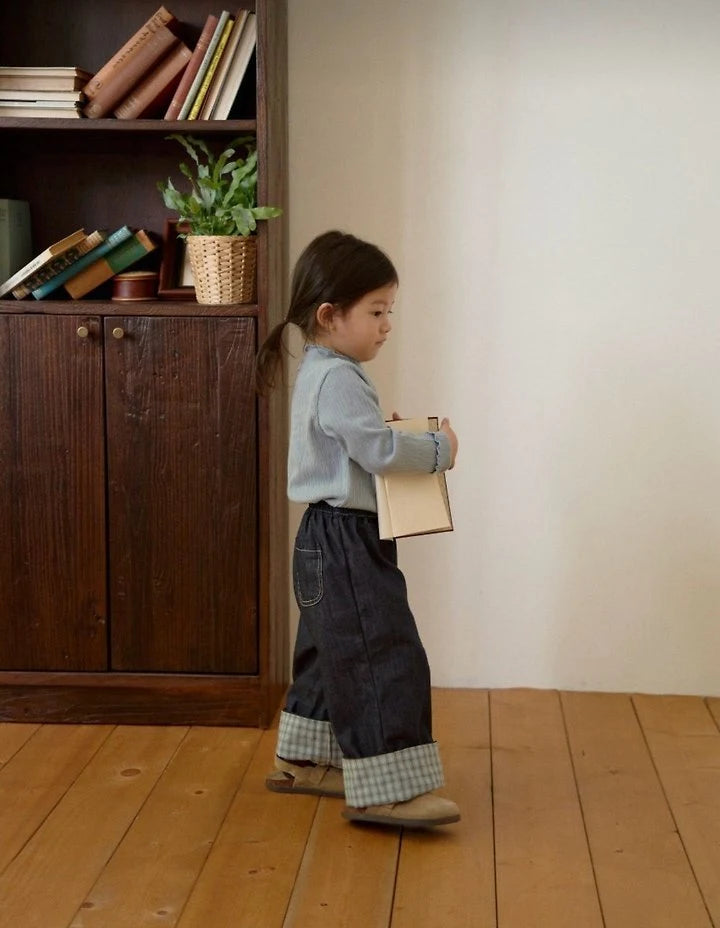 Little Foxx – Check Duri Denim Pants