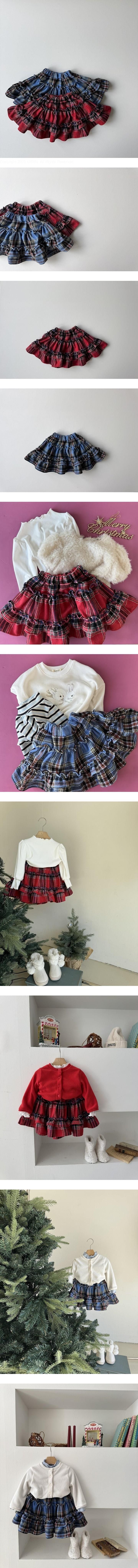 Little Foxx – Fleeced Check Cancan Frill Skirt