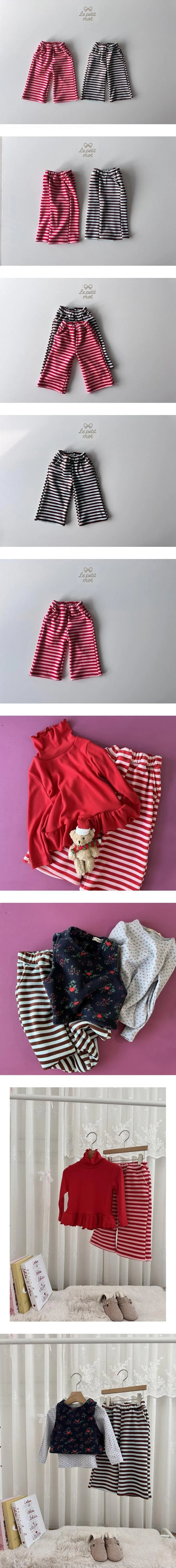 Little Foxx – Striped Turn Up Pants