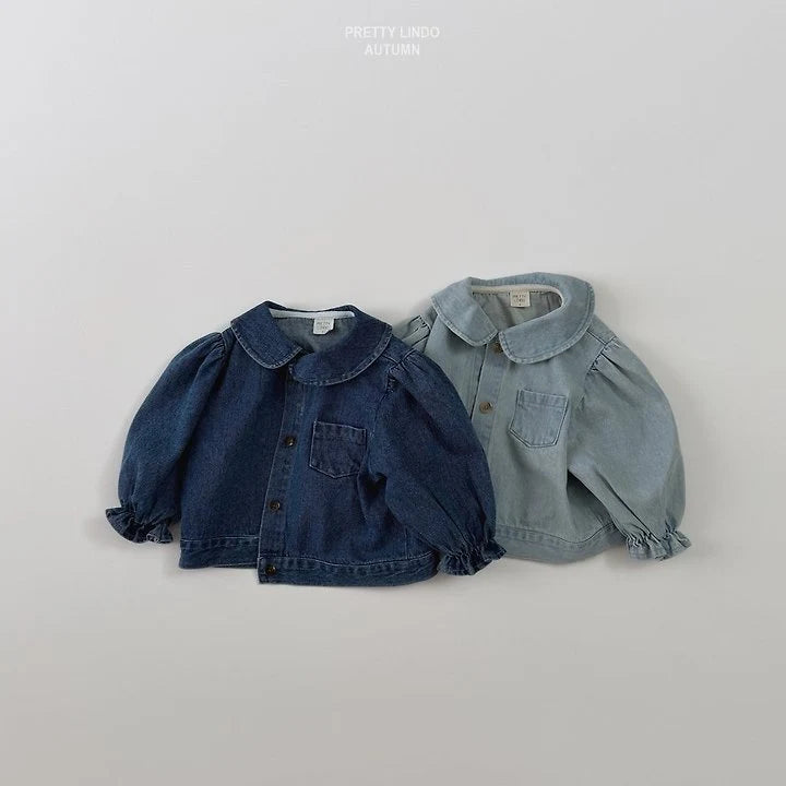 Little Foxx – Round Collar Denim Jacket
