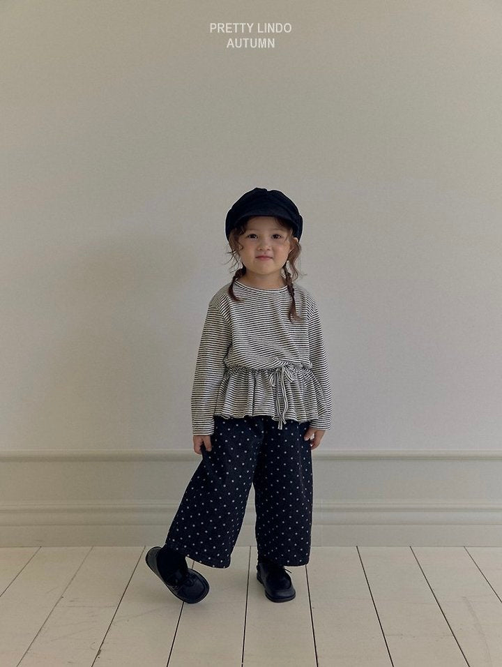 Little Foxx – Striped Ruched Tee