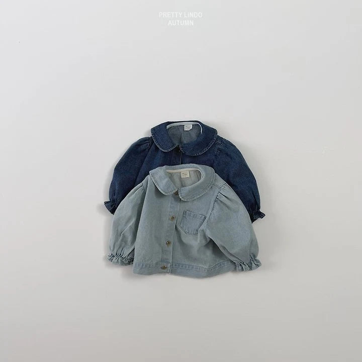 Little Foxx – Round Collar Denim Jacket