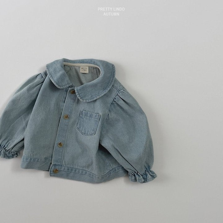 Little Foxx – Round Collar Denim Jacket