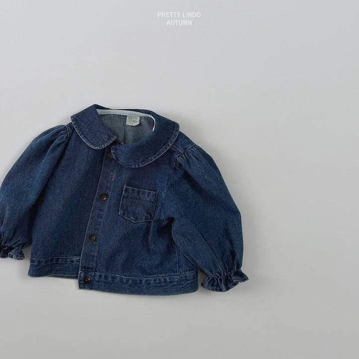 Little Foxx – Round Collar Denim Jacket