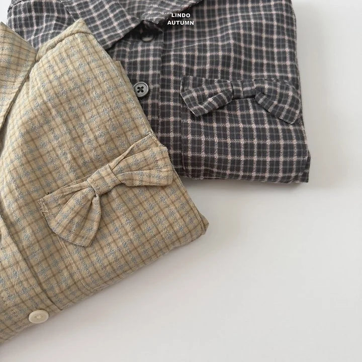 Little Foxx – Ribbon Check Placket Shirt