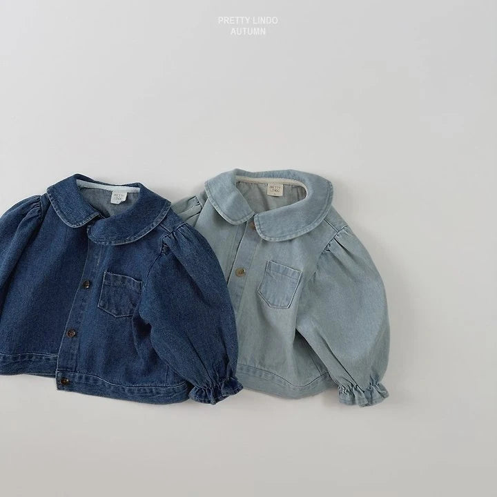 Little Foxx – Round Collar Denim Jacket