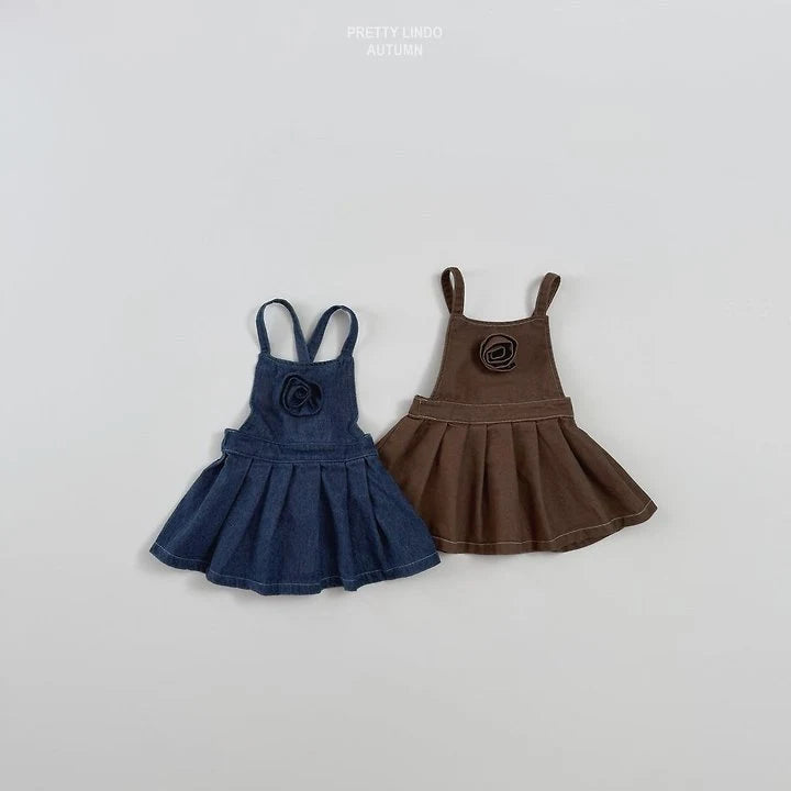 Little Foxx – Twill Dungaree Dress