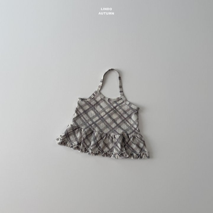 Little Foxx – Check Halter Sleeveless Top