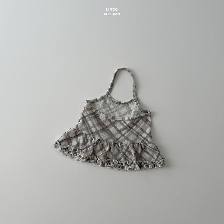 Little Foxx – Check Halter Sleeveless Top