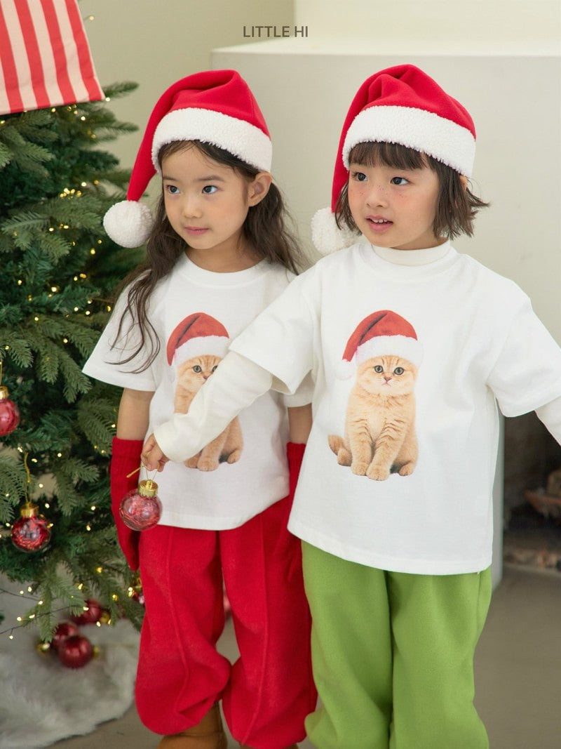 Little Foxx – Merry Cat Peach Tee