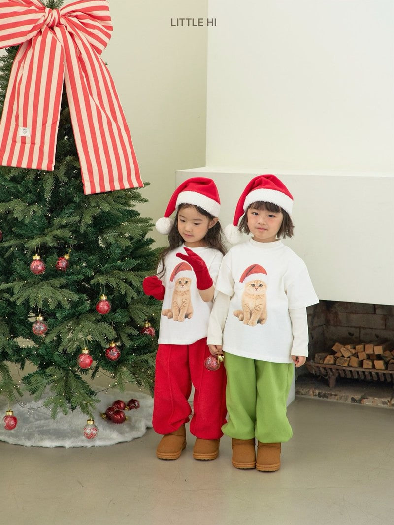 Little Foxx – Merry Cat Peach Tee