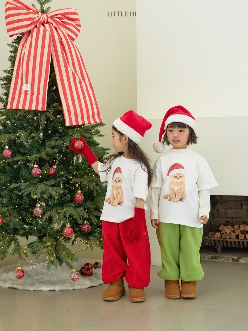 Little Foxx – Merry Cat Peach Tee
