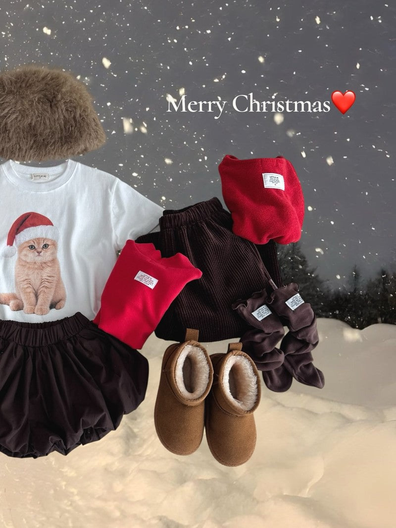 Little Foxx – Merry Cat Peach Tee