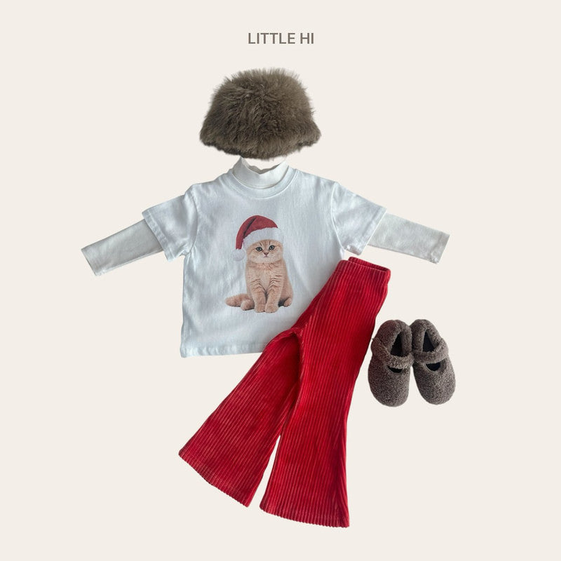 Little Foxx – Merry Cat Peach Tee