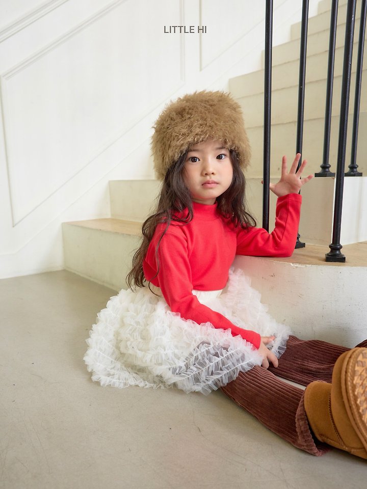 Little Foxx – Lolly Pop Peach Turtleneck Tee