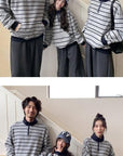 Little Foxx – Half Zip-Up Sweatshirt (Mom M~Daddy 2XL)