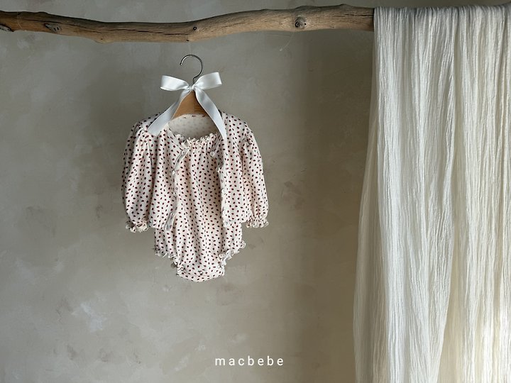 Little Foxx – Strawberry Eyelet Cardigan Set