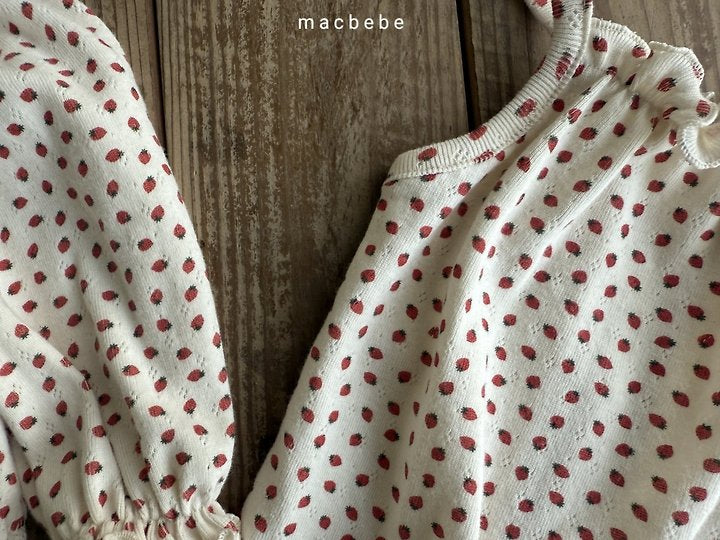 Little Foxx – Strawberry Eyelet Cardigan Set