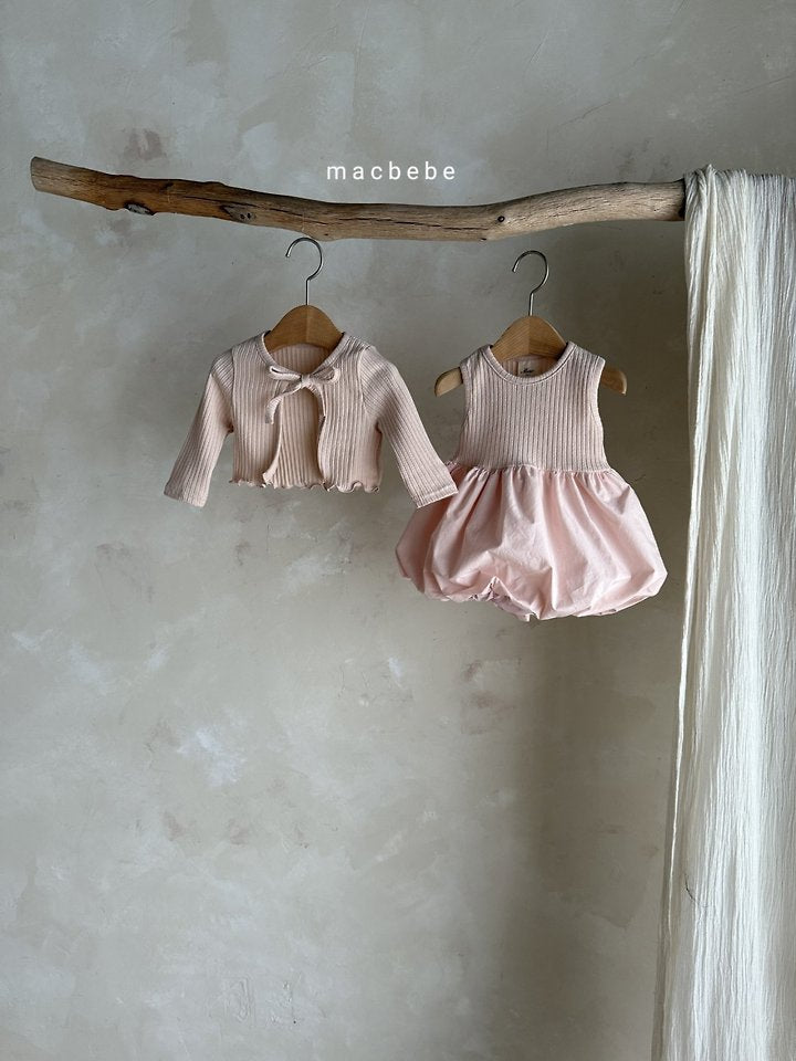 Little Foxx – Rib Cardigan One-piece Set