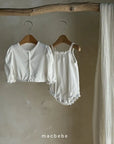 Little Foxx – Heart Eyelet Cardigan Set