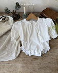 Little Foxx – Heart Eyelet Cardigan Set