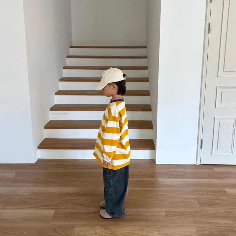 Little Foxx – Milk Colorblock Striped Tee