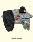 Little Foxx – Pigment Tape Jogger Pants
