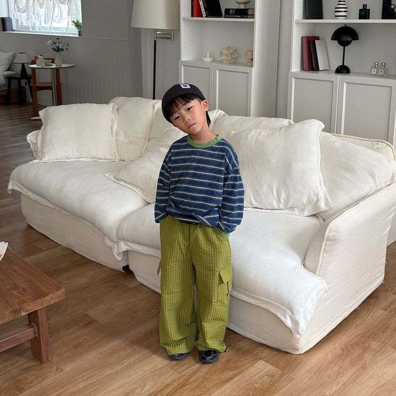 Little Foxx – Cargo Embossed Check Pants
