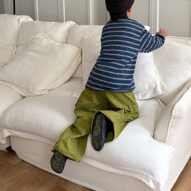 Little Foxx – Cargo Embossed Check Pants